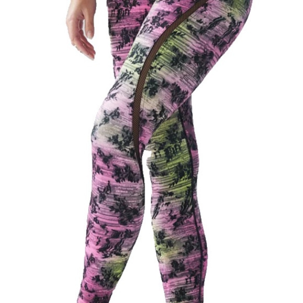 Savage, Fenty  Pink and Green Patterned Leggings